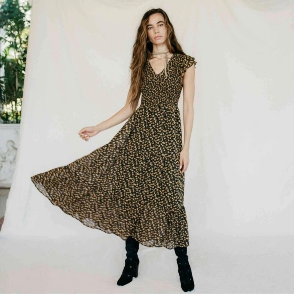 Christy Dawn Bodie Dress Maxi Flutter Sleeve XS
